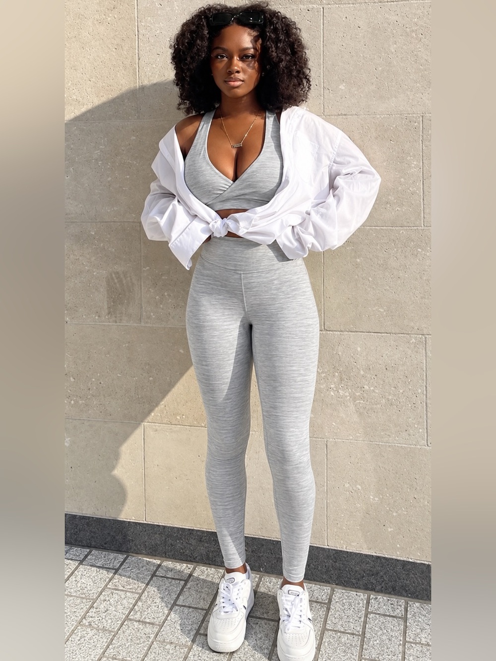 CSB Marl Leggings Grey Marl